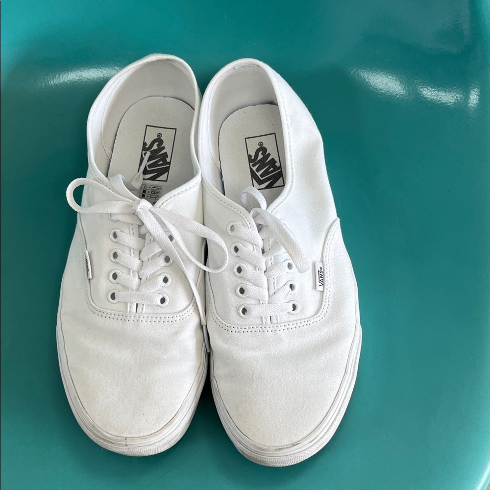 Vans White Low-Top Canvas Sneakers